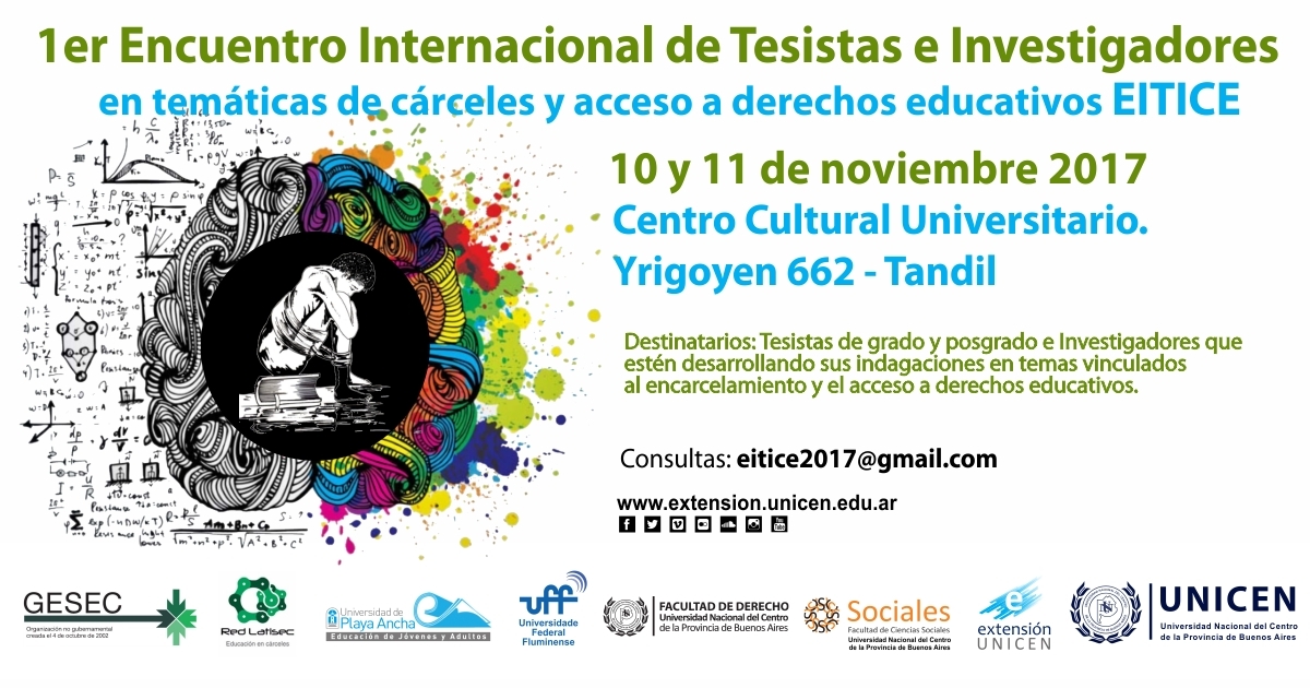 Tesistas e Investigadores: Primer encuentro internacional sobre Educación en Cárceles